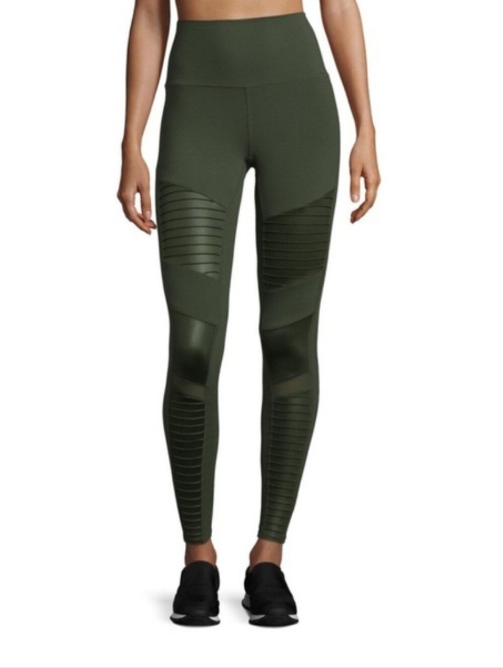 ​Alo Yoga High-Waisted Moto Leggings Hunter Olive Green.